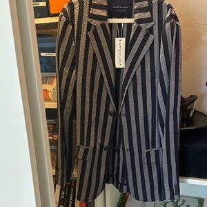 Janie and Jack Classic Navy and White Striped Blazer